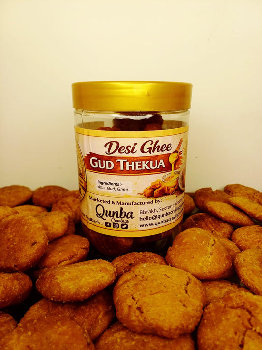 Homemade Gud Thekua by Qunba Cravings